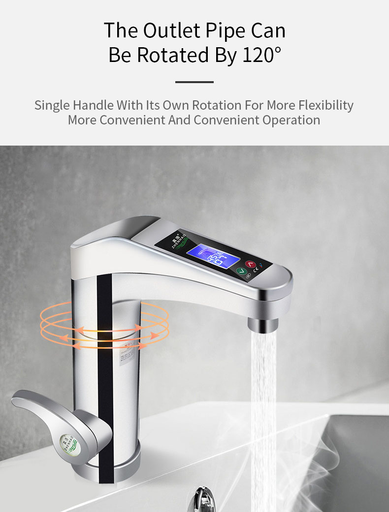 KCASA ZH-SC 500-3500W Rotatable Water Faucet Instant Electric Faucet Hot And Cold Water Heater For Home 22
