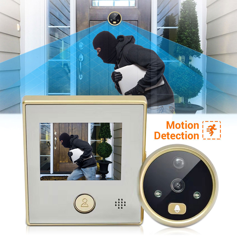 2.8Inch Digital Peephole Viewer Color Screen Smart Video Doorbell Door Camera with 160° Wide Angle Night Vision Motion Detection
