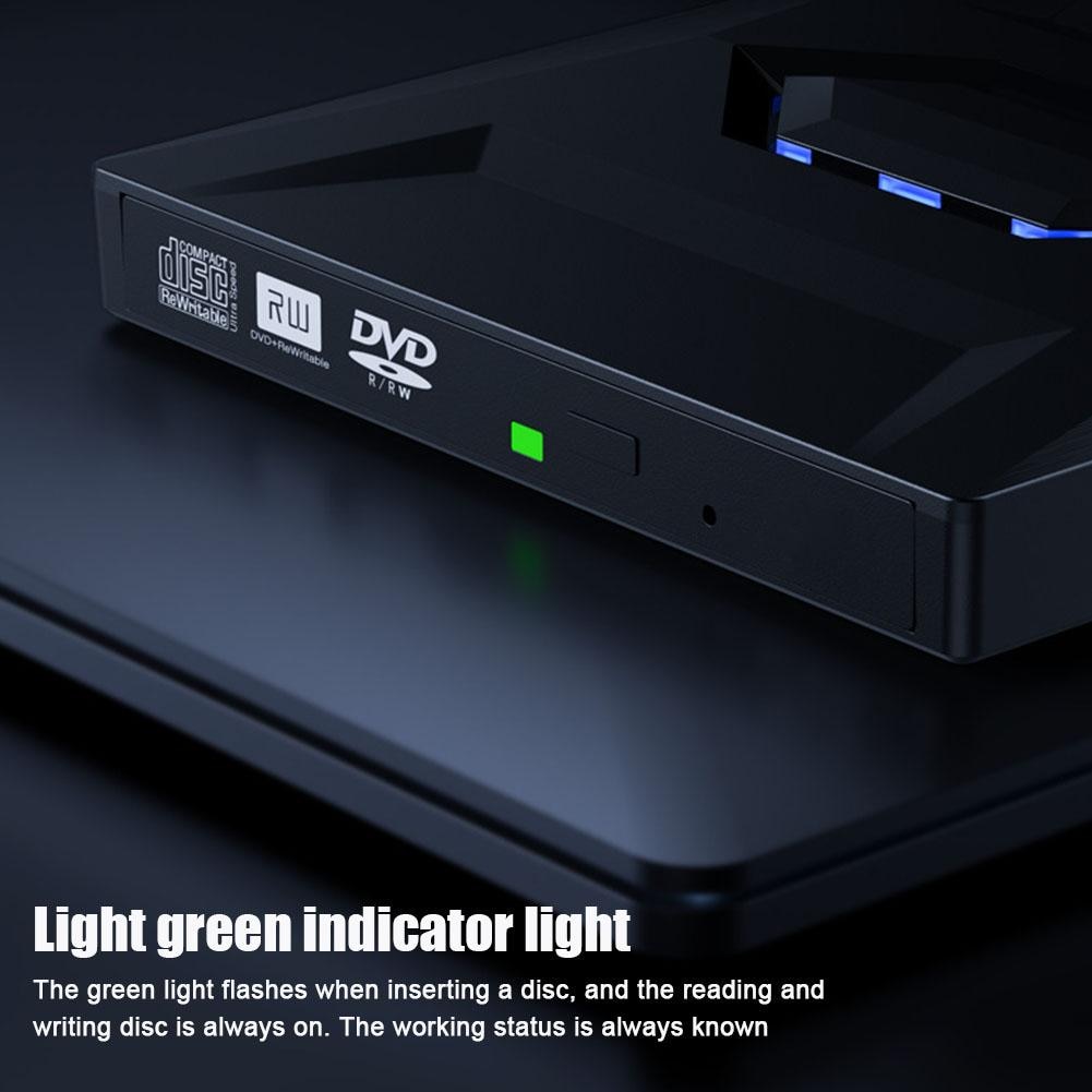 External CD/DVD Drive USB 3.0 Type-C 3 in 1 DVD Drive PlayerOptical Drive With SD/TF & USB3.0 Slots Optical Drives For PC L L9J0