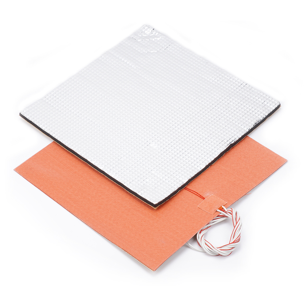 220V 750W 300*300mm Silicone Heated Bed Heating Pad + Foil Self-adhesive Heat Insulation Cotton DIY Part for 3D Printer Hot Bed 11