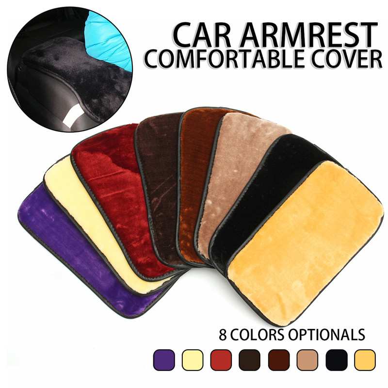 Plush Car Middle Arm Rest Console Seat Comfortable Cover Pad Cushion Pillow Mat Universal