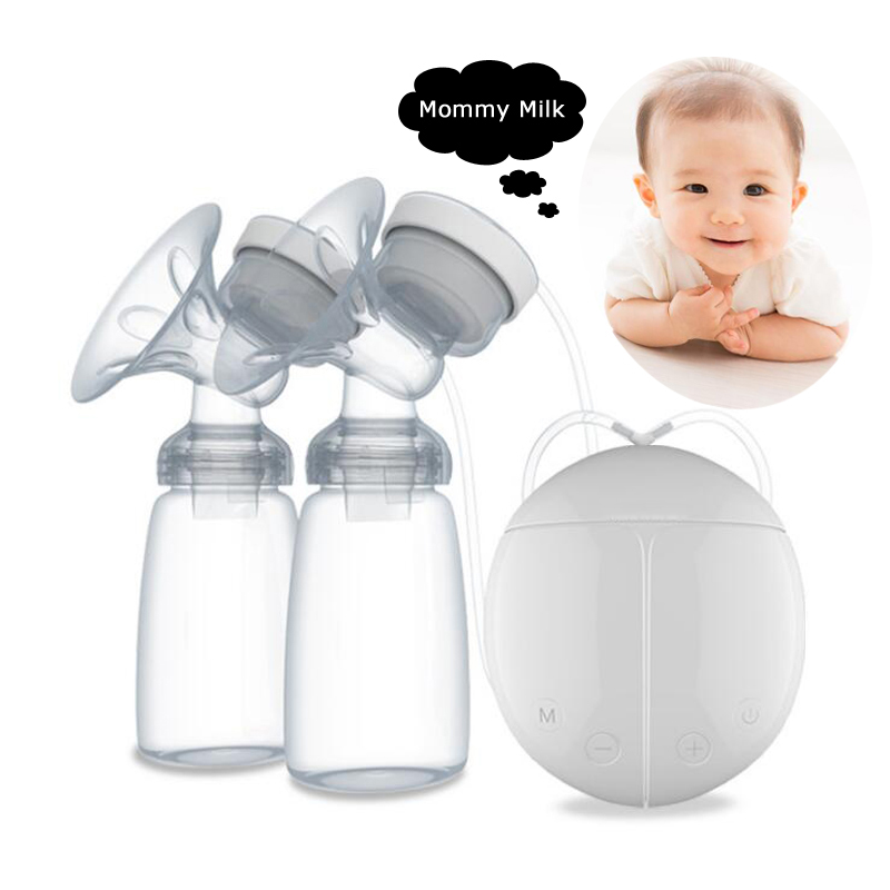 

Real Bubee Double USB Electric Breast Pump with Milk Bottle Automatic Massage PP BPA Free Powerful Breast Pumps Baby Milking Machine