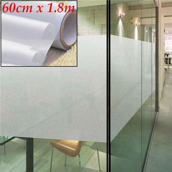 60cm 1.8 m vidro fosco janela de vidro de privacidade pvc filme para diy casa / escritório / loja
