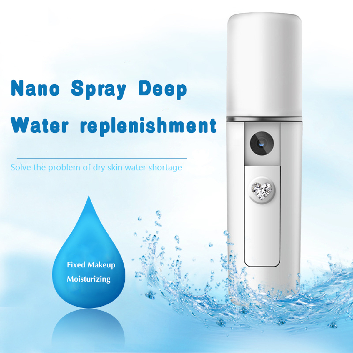 Portable USB Nano Facial Humidifier Mist Cold Sprayer Skin Care Beauty Device