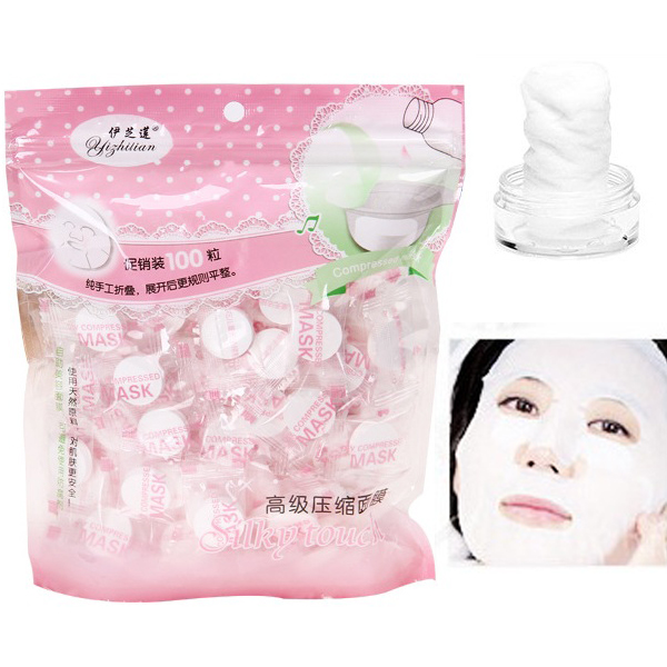 100pcs Compressed Mask Facial Face Mask Spunlace Cotton Travel Face Care Makeup Beauty Tool