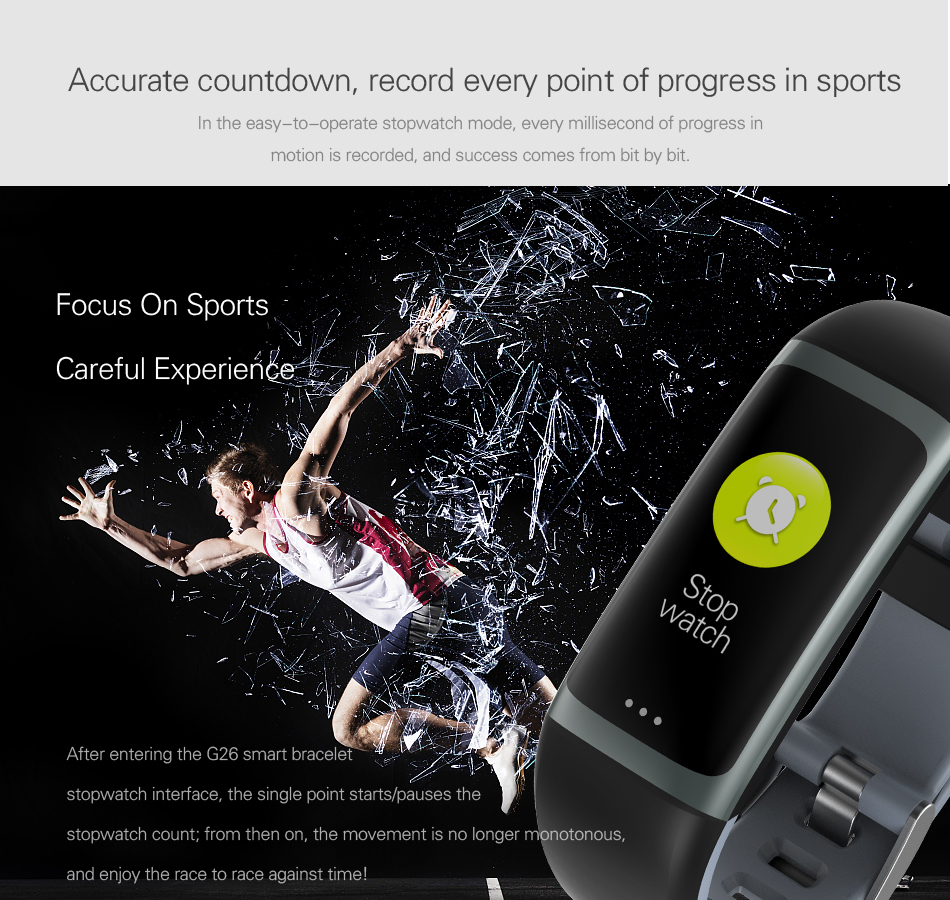 Bakeey G26 0.96 Color Display Blood Oxygen Pressure Heart Rate Sleep Reminder Fitness Smart Watch 31