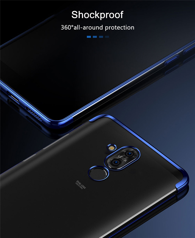 Bakeey™ Transparent Plating Shockproof Back Cover Protective Case for Huawei Mate 20 Lite