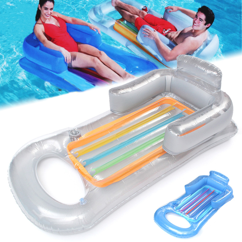 

Прозрачный ПВХ надувной Лодка Для взрослых Плавающая водяная кровать Пляжный Вода Бассейн Диван-подгузник Водная игрушка Нагрузка 150 кг