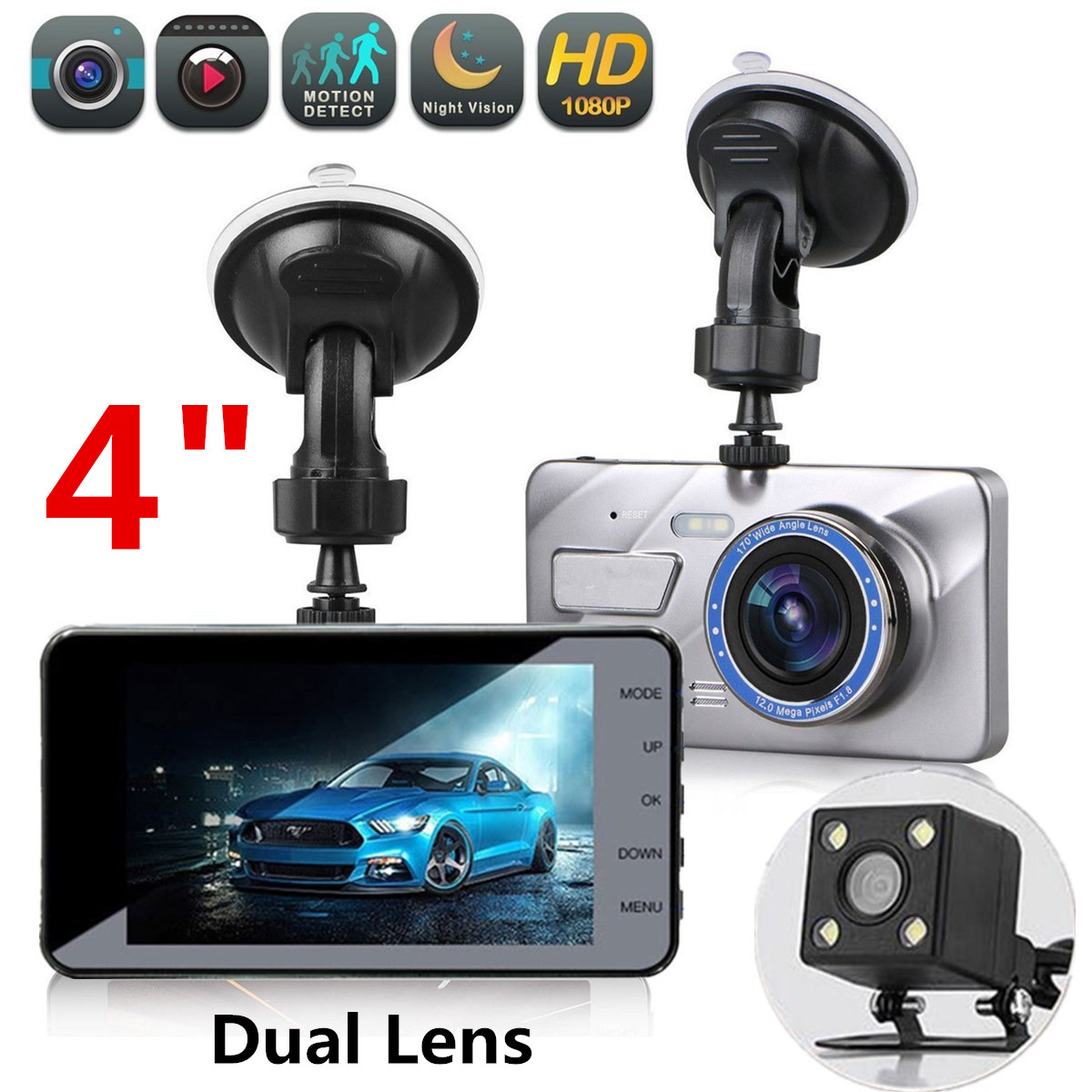 3.0" Vehicle HD 1080P Car Dashboard DVR Camera Video Recorder Dash Cam G-Sensor