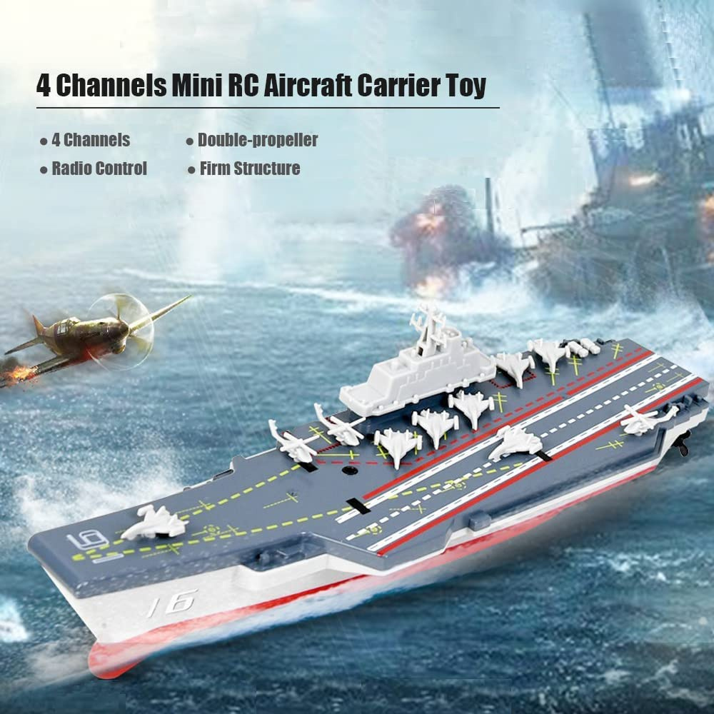 Happy Cow 777-212 2.4G 4CH Military RC Aircraft Boat Remote Control Ship Speedboat Waterproof Toys RTR Models