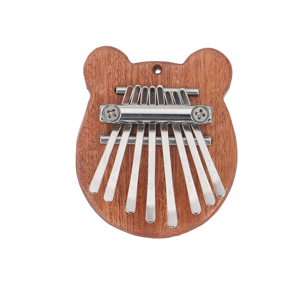 Muspor 8 Keys Mini Kalimba Africa Thumb Piano Mbira Solid Wood Keyboard Instrument Gift Toy With Lanyard Pendant