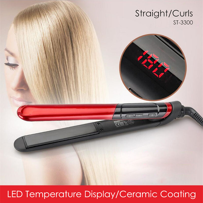 2 in 1 Hair Straightener & Curler Hair Care Styling Tools Ceramic Wave Hair Roller Magic Curling