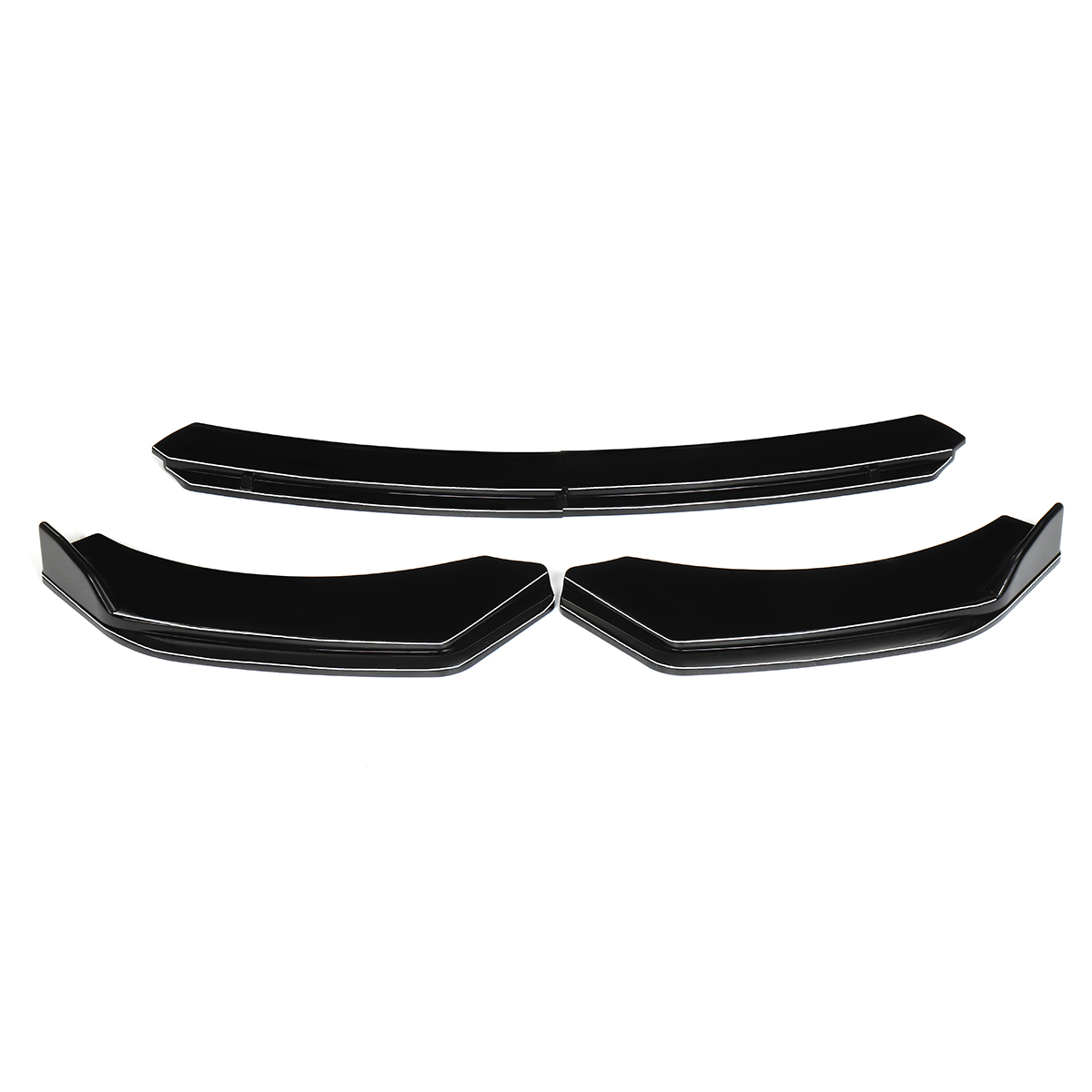 For Car Universal Glossy Black Front Lip Chin Bumper Body Kits