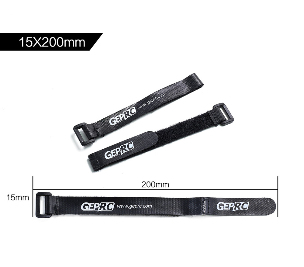 2 PCS Geprc 15x200mm Battery Tie Down Strap for RC Drone FPV Racing