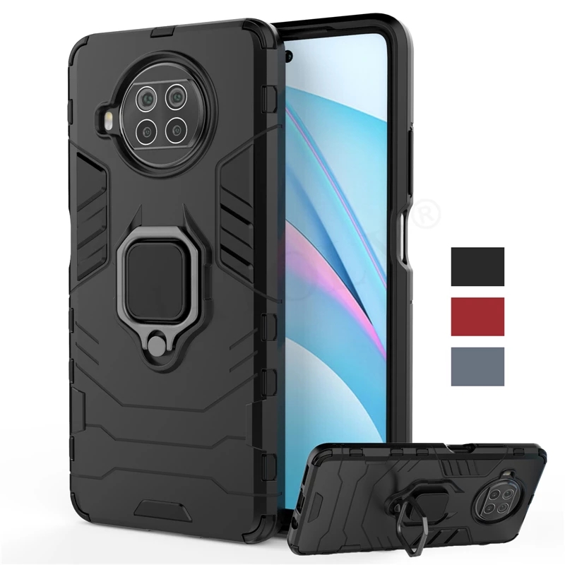 Bakeey for Xiaomi Mi 10T Lite 5G / Redmi Note 9 Pro 5G Case Armor Shockproof Magnetic with 360 Rotation Finger Ring Holder Stand PC Protective Case Non-Original