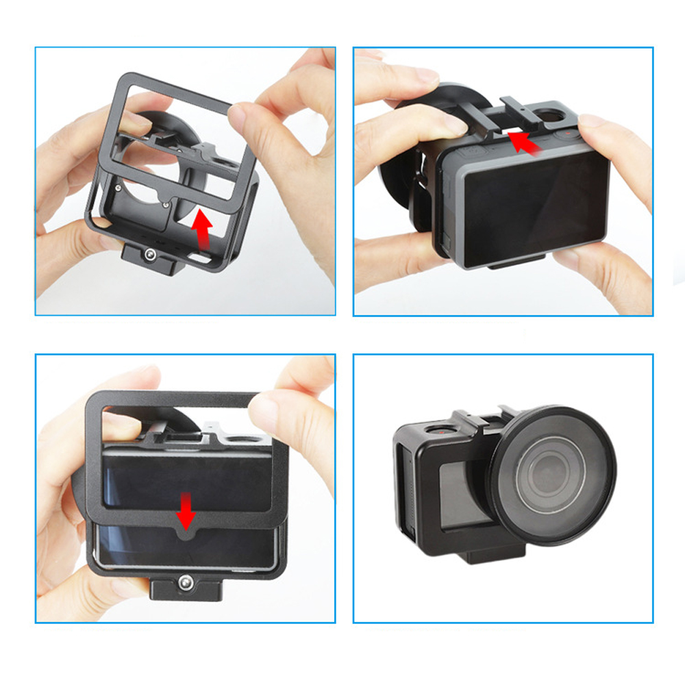 CNC Aluminum Alloy Camera Protective Case Mount With 1/4" Screw For DJI OSMO Pocket FPV Action Camera - Photo: 4