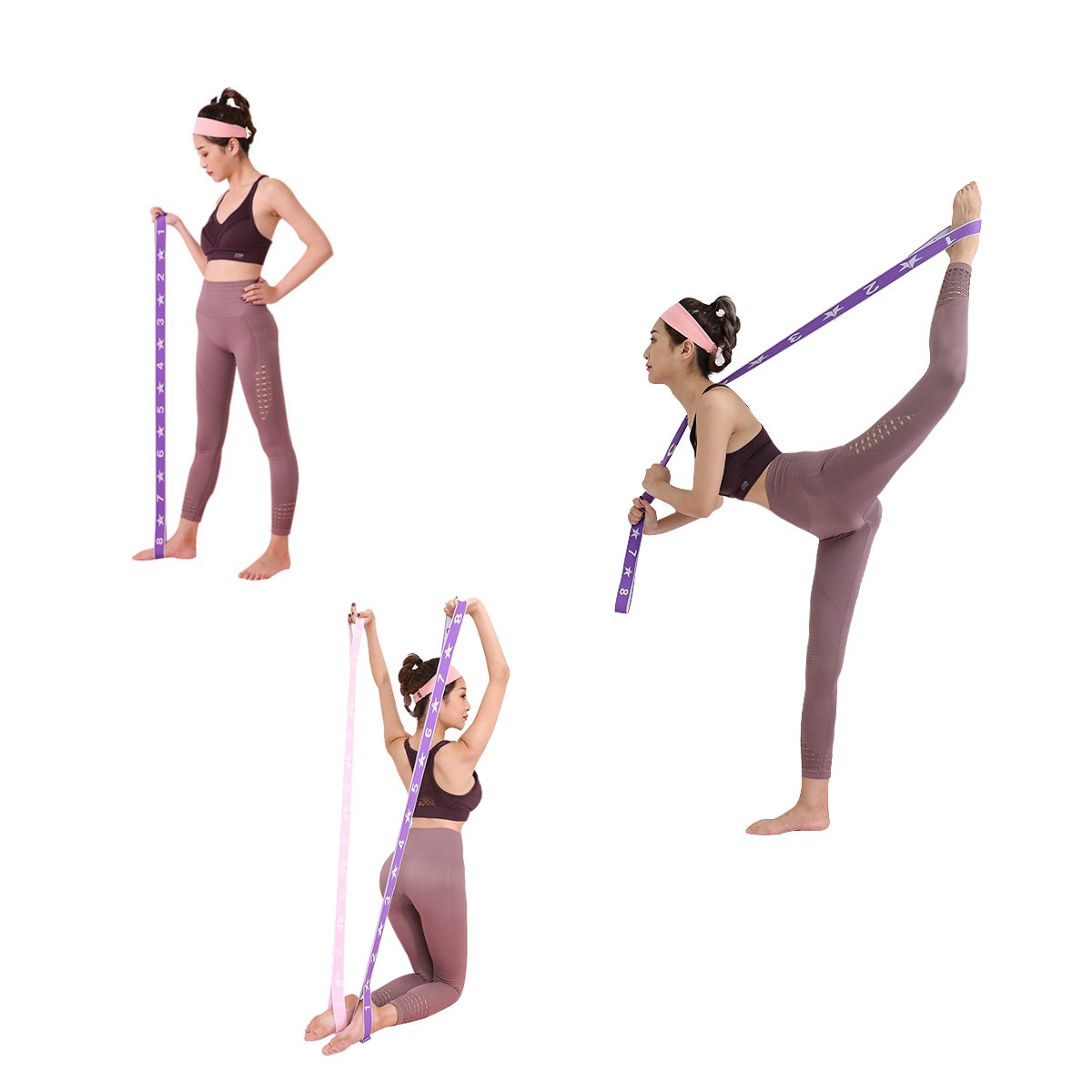 Resistência Banda Yoga Exercício Aptidão Laço de Alongamento de Látex Reforçado Cinto Casa Academia