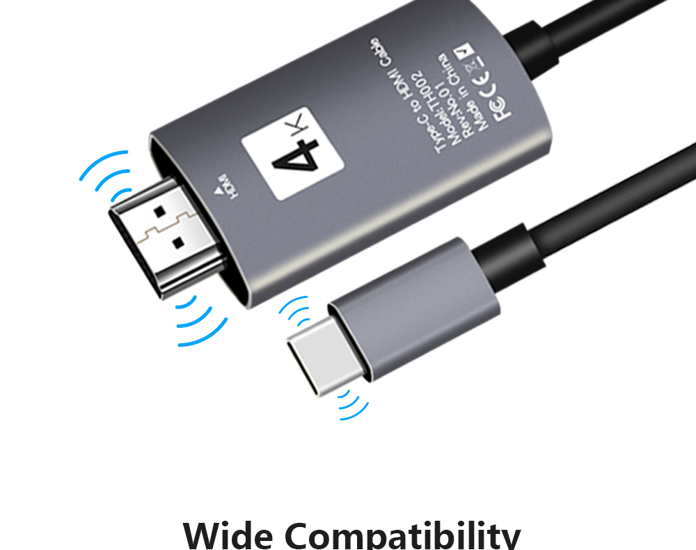 Bakeey USB3.1 Type-C to High Definition Multimedia Interface 4k Adapter Cable for Macbook Matebook