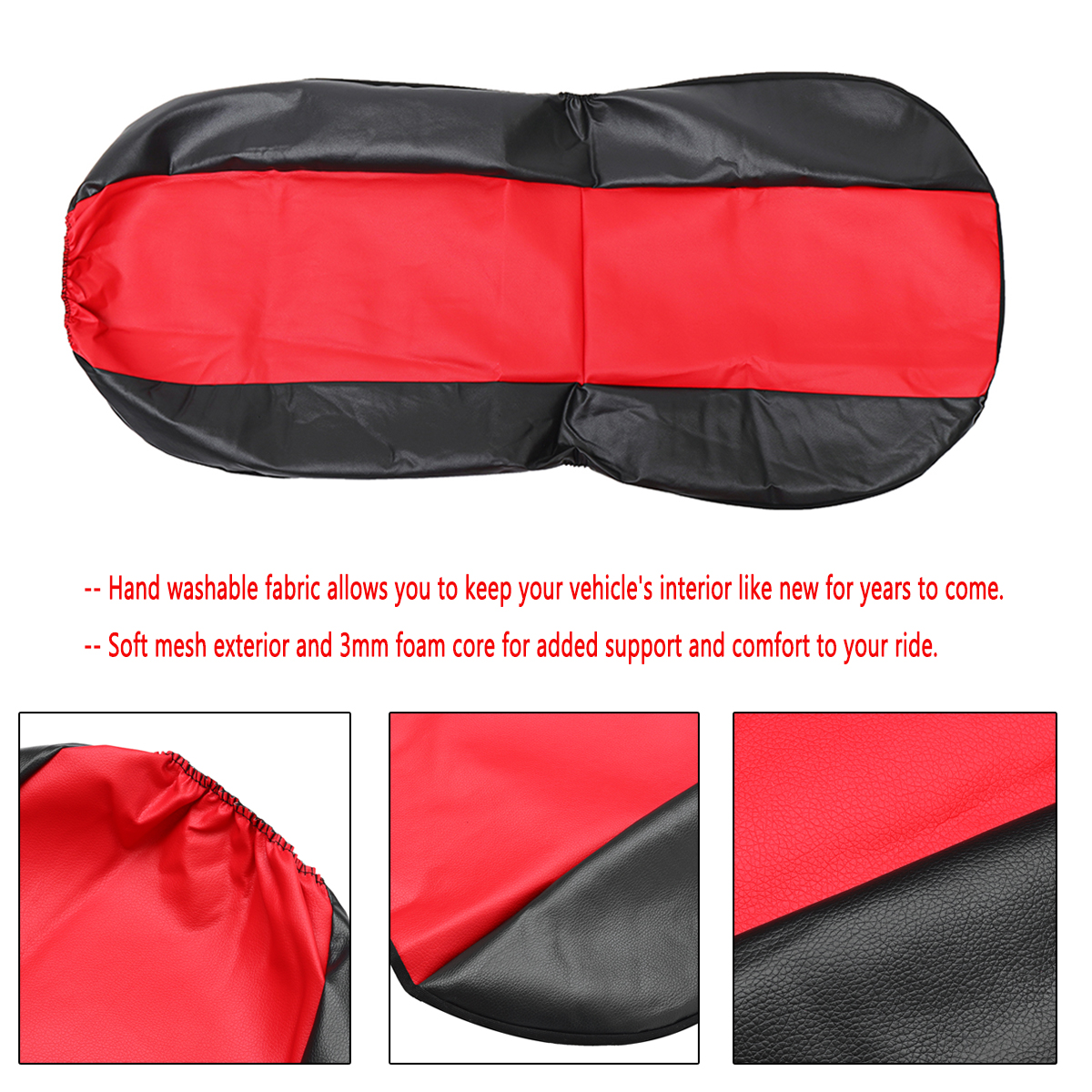 4Pcs/Set PU Leather Car Seat Detachable Cover Front Bucket Full Set Chair Protector Universal