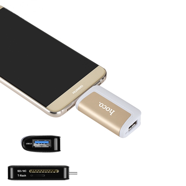

HOCO HB4 USB 3.0 Type-C SD TF Card Reader OTG конвертер для Samsung S8 Note 8 Xiaomi 6 Macbook