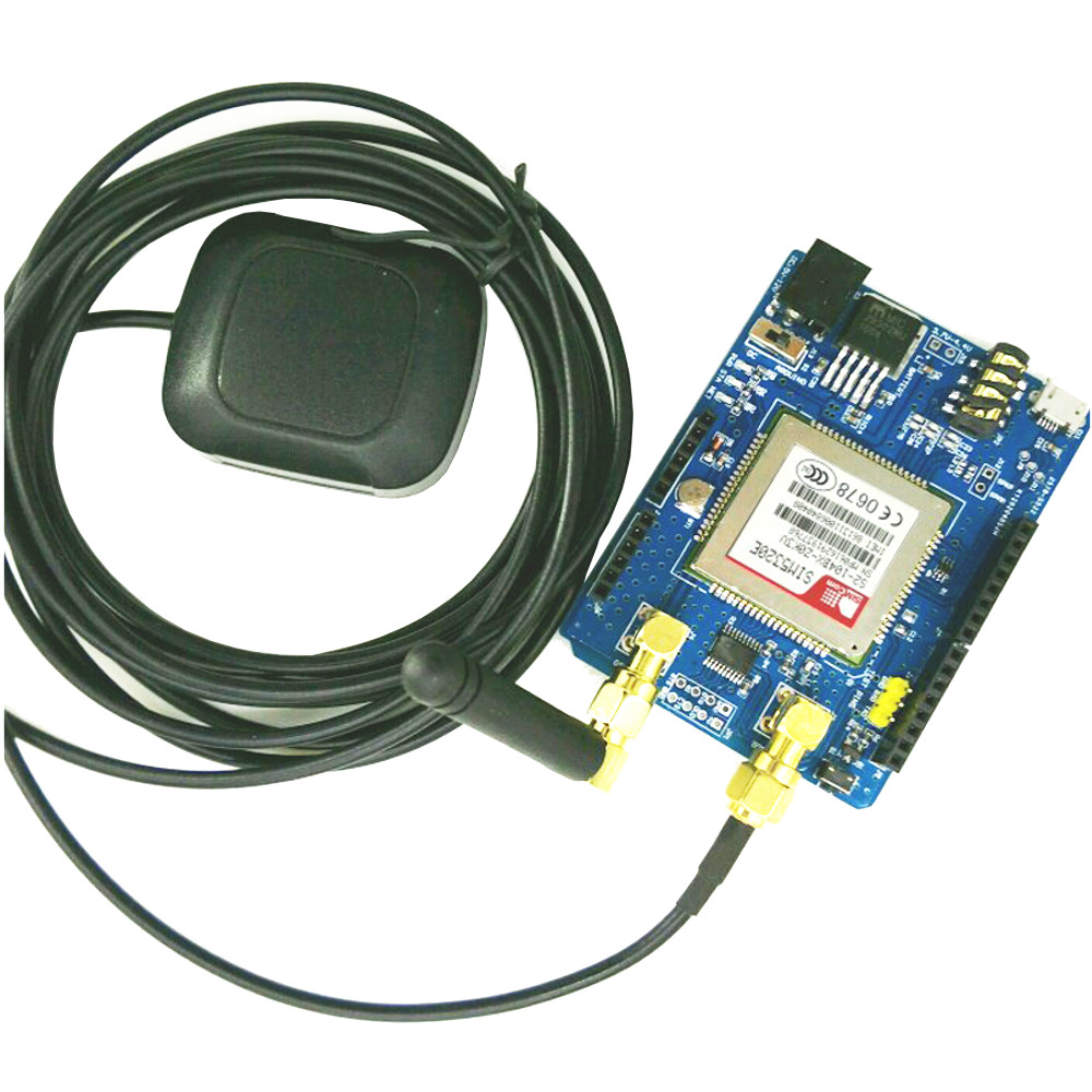 

3G SIM5320E GSM/GPRS 850/900/1800/1900MHz/ WCDMA/900/2100MHZ HSDPA SMS With 3M Active Antenna Shield For Arduino Expansion Board
