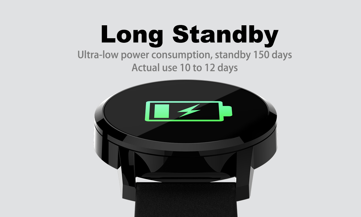[New Color Updated] Newwear Q8 Stainless Steel 0.95 inch OLED Color Screen Blood Pressure Heart Rate Smart Watch 19