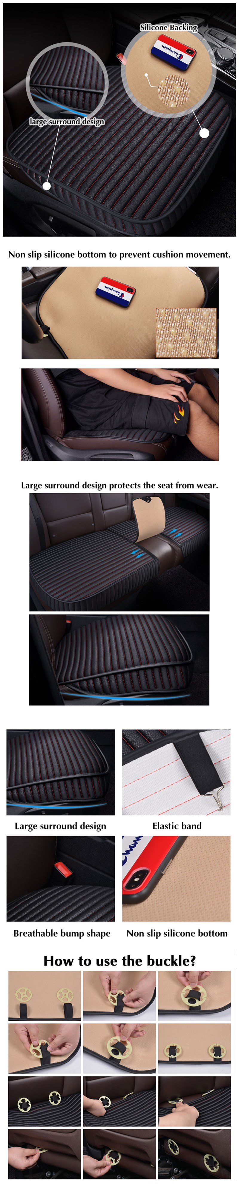 Car Seat Cushion Breathable Auto Truck SUV Chair Pad Mat Universal