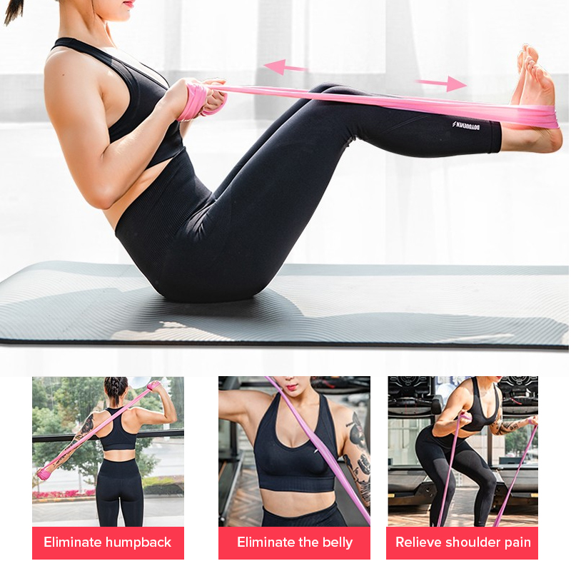 2000mm Yoga Elastic Strap Resistance Bands Wrist Rope Leg Workout Belt Gym Fitness Equipment