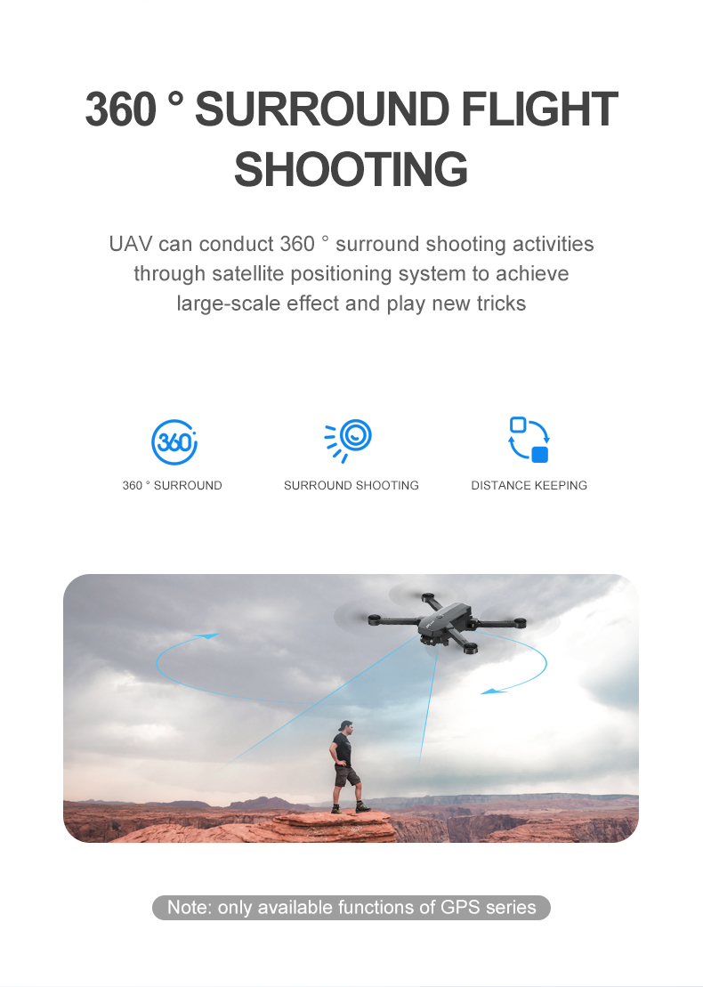 1906 5G WIFI FPV GPS With 4K HD ESC Dual Camera Optical Flow Visual Positioning Foldable RC Drone Quadopter RTF - Photo: 14