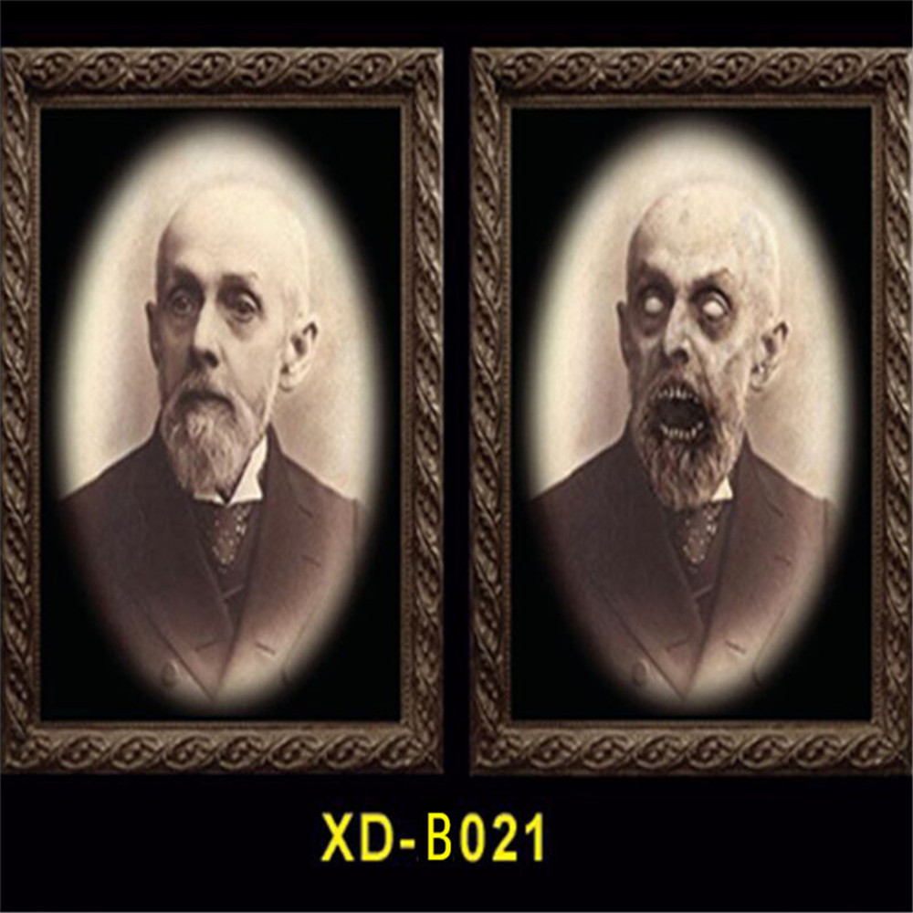 3D Ghost Photo Frame Halloween Horror Pictures Frames Changing Face Ghost Halloween Party Decor Decoration Props