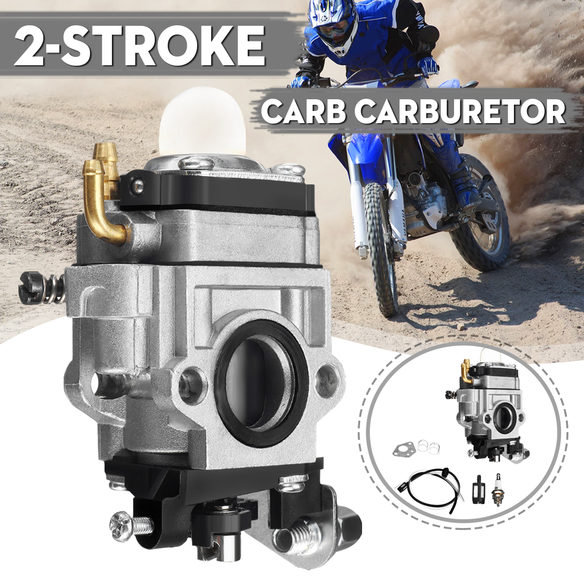 43cc 47cc 49cc Carb Carburetor For 2-Stroke Engine Scooter Dirt Pocket Bike