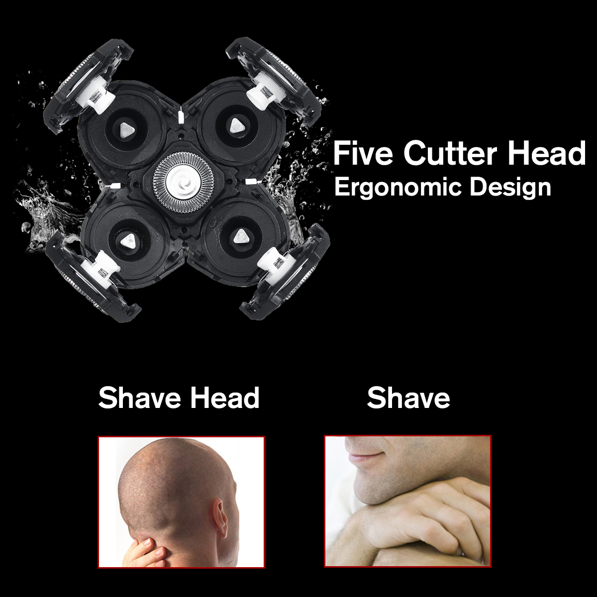 5D Replacement Shaver Head For Electric Shaver Razor Blades Floating Shaving Bald