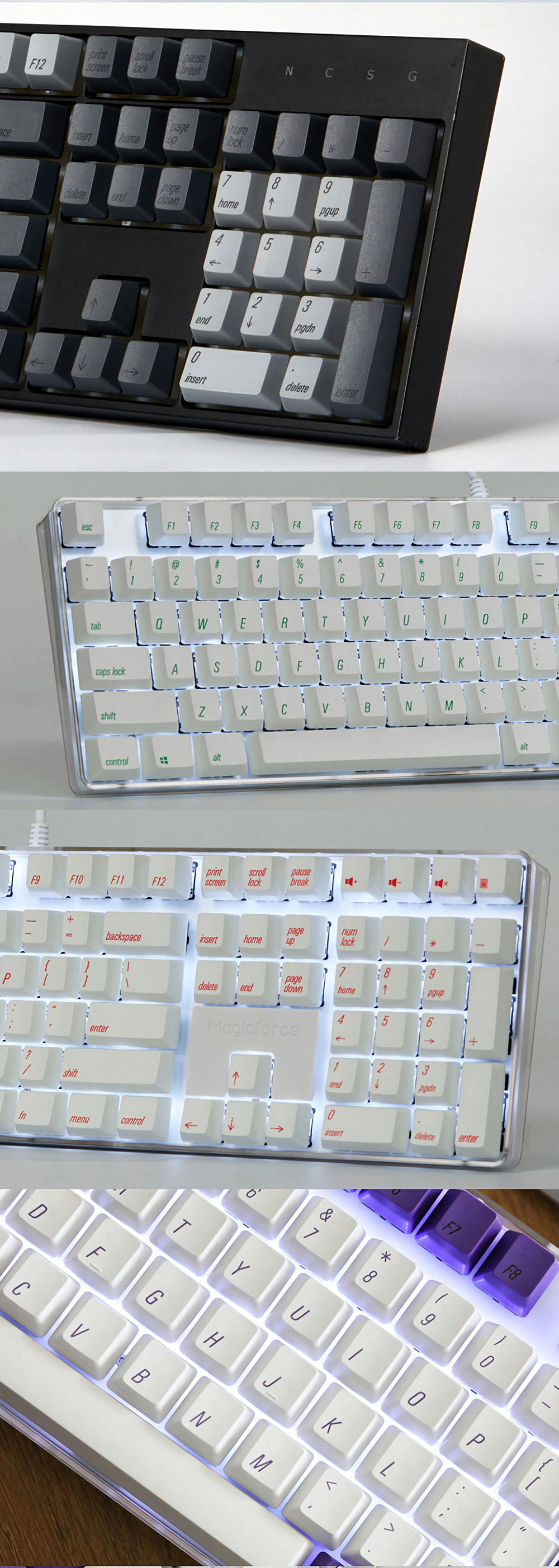 Magicforce 108 Key UV-Light Color Dye-sub PBT Keycaps Keycap Set for Mechanical Keyboard 15