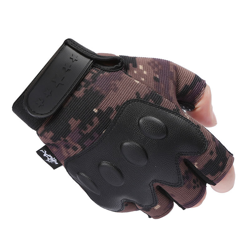 

1 пара Half Finger Перчатки Тактическая противоскользящая камуфляжная перчатка На открытом воздухе для охоты Кемпинг Фитнес Защитная крышка