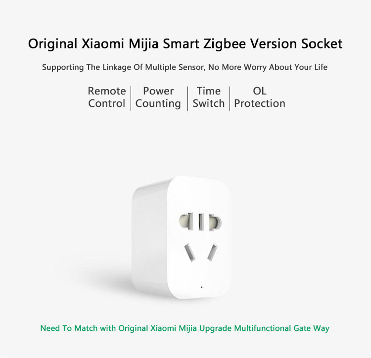 Phiên bản chính hãng Xiaomi Mijia Smart Zigbee Ổ cắm thông minh hoạt động với cổng đa chức năng Xiaomi