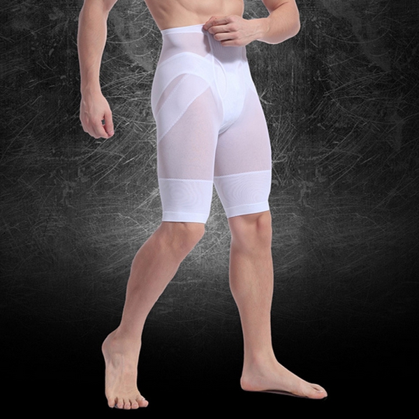 Men Nylon Compression Seamless Ultra Thin Leggings Underwear Shapewear.