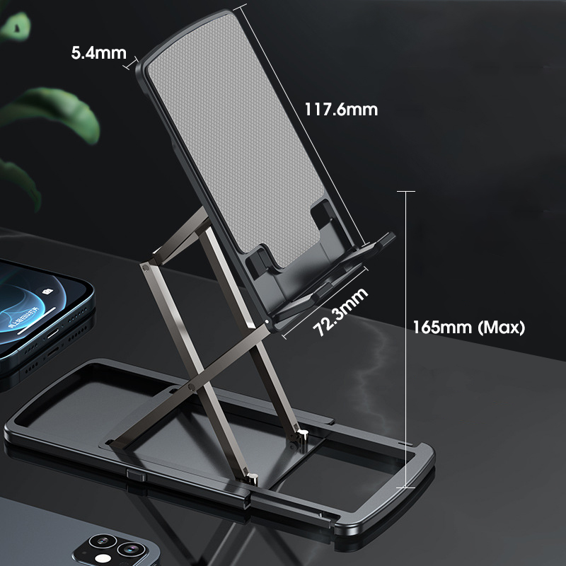 Bakeey Universal More Stable Folding Lifting Height Adjustable Aluminium Alloy Tablet/ Mobile Phone Holder Stand Bracket for POCO X3 F3