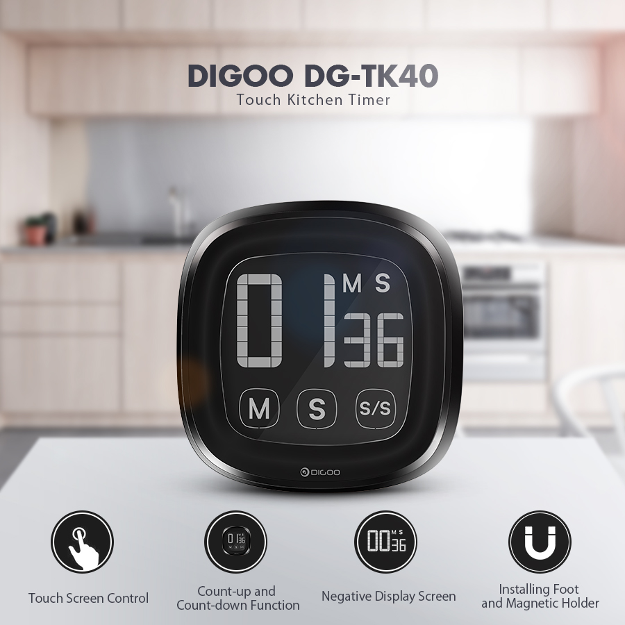 Minutnik Timer z ekranem dotykowym Digoo DG-TK40 za $2.59 / ~10zł