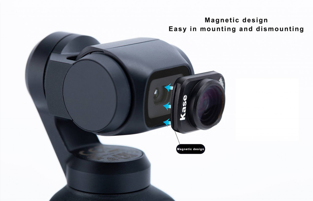 Kase Magnetic 18mm Wide Angle FPV Lens Accessories For DJI Osmo Pocket Handheld Camera - Photo: 2