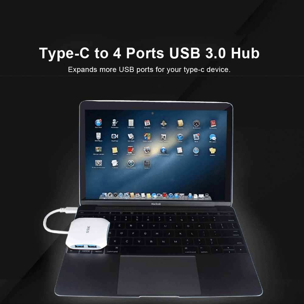 SSK SHU810 High Speed Type-C to 4-Port USB 3.0 Hub 5