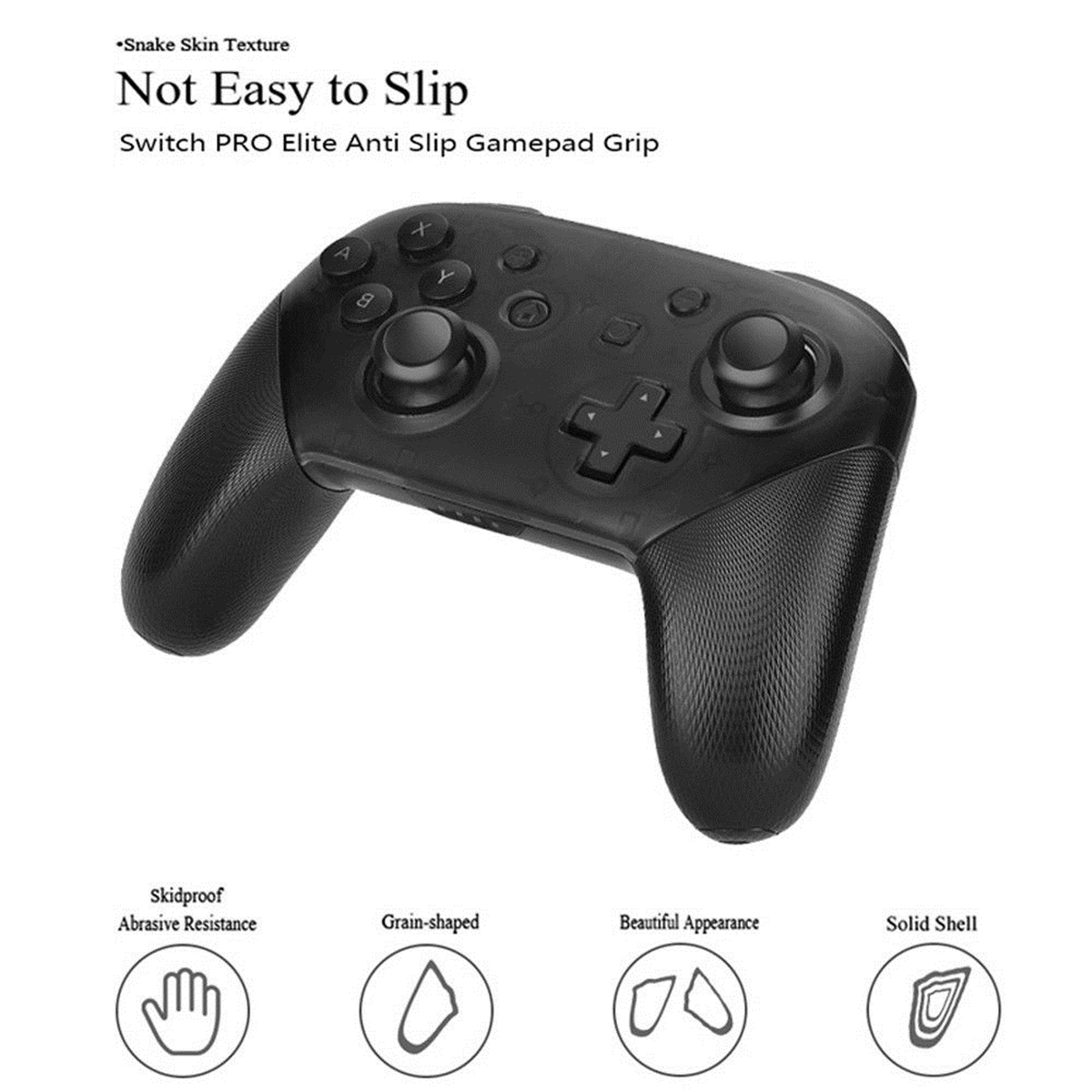 Replacement Grip Handle Protection Solid Shell Skidproof Holder For Nintendo Switch Pro Gamepad Controller 10