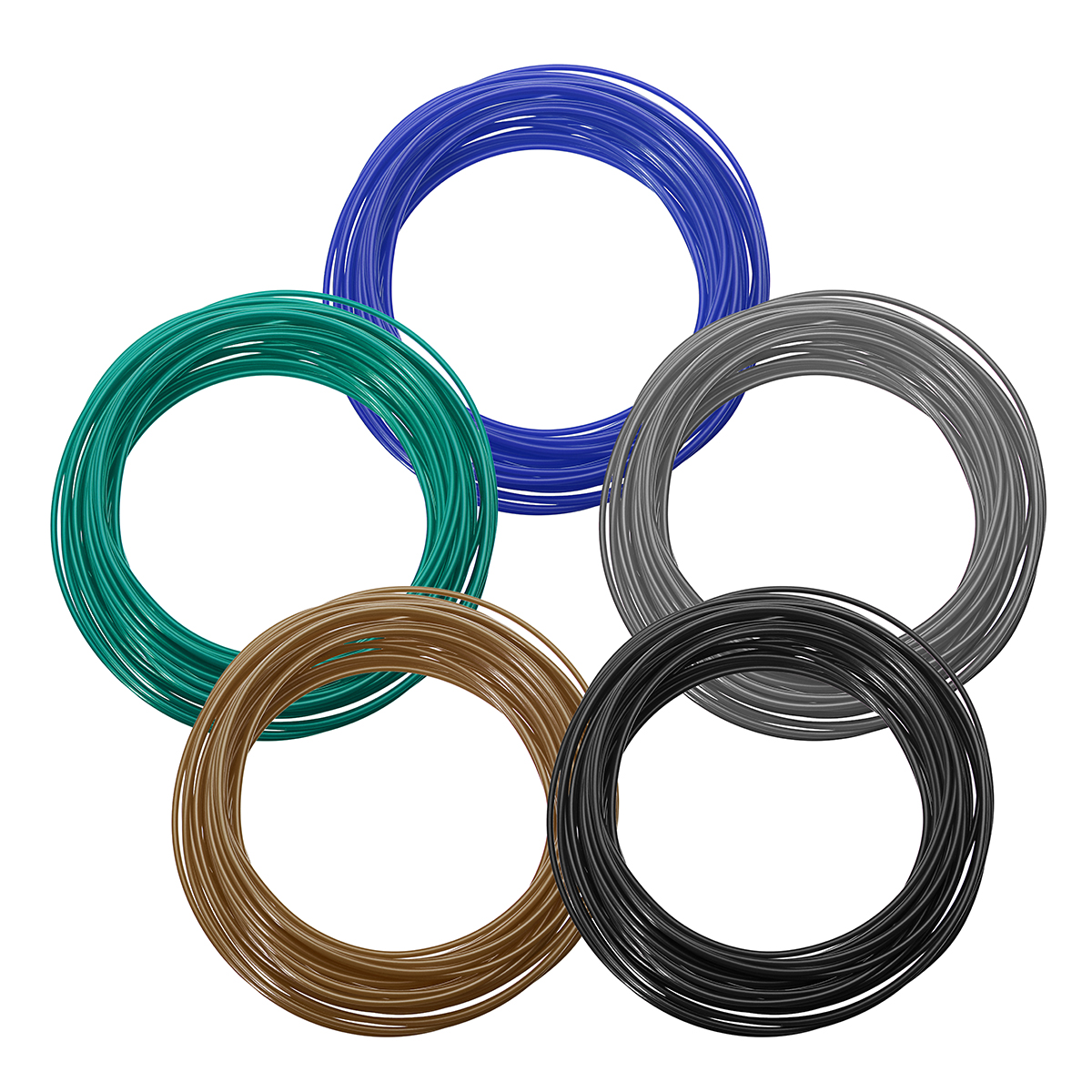 20 Colors/Pack 5/10m Length Per Color PLA 1.75mm Filament for 3D Printing Pen 0.4mm Nozzle 38