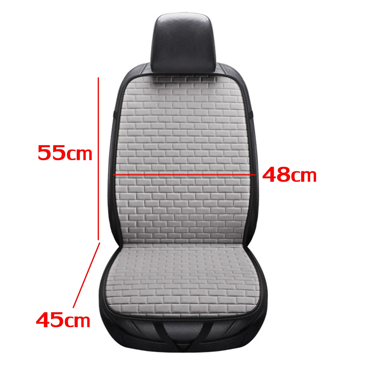 Universal Front Car Seat Cushion Cover Breathable Flax Protector Cushion Anti-slip