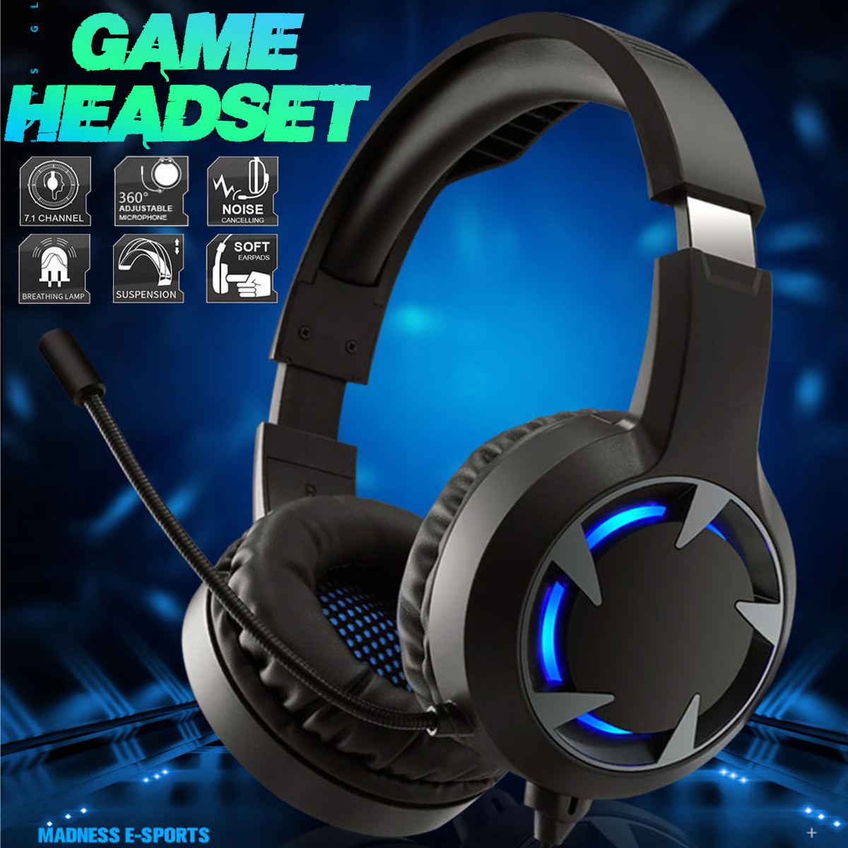 Bakeey Wired Headphones Stereo Bass Surround Gaming Headset for PS4 New for Xbox One PC with Mic