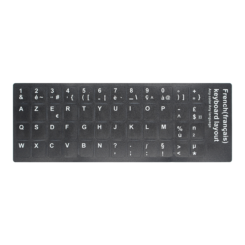 Standard Smooth Laptop Notebook Keyboard Stickers German Russian Spanish French Italian Arabic 6 Language 17