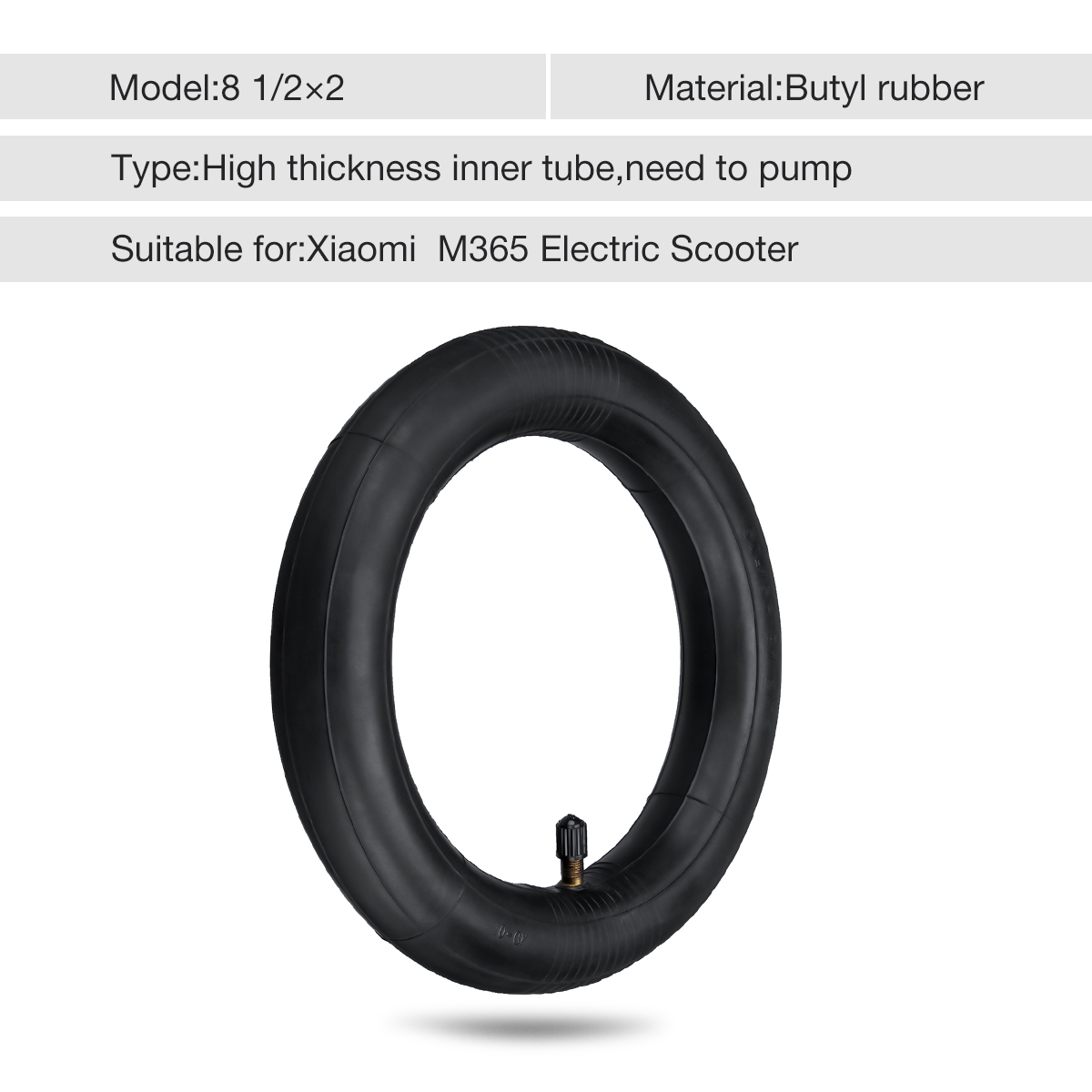 8 1/2 x2 Inner Tube Air Tire Electric Scooter Tyre Wheels For M365