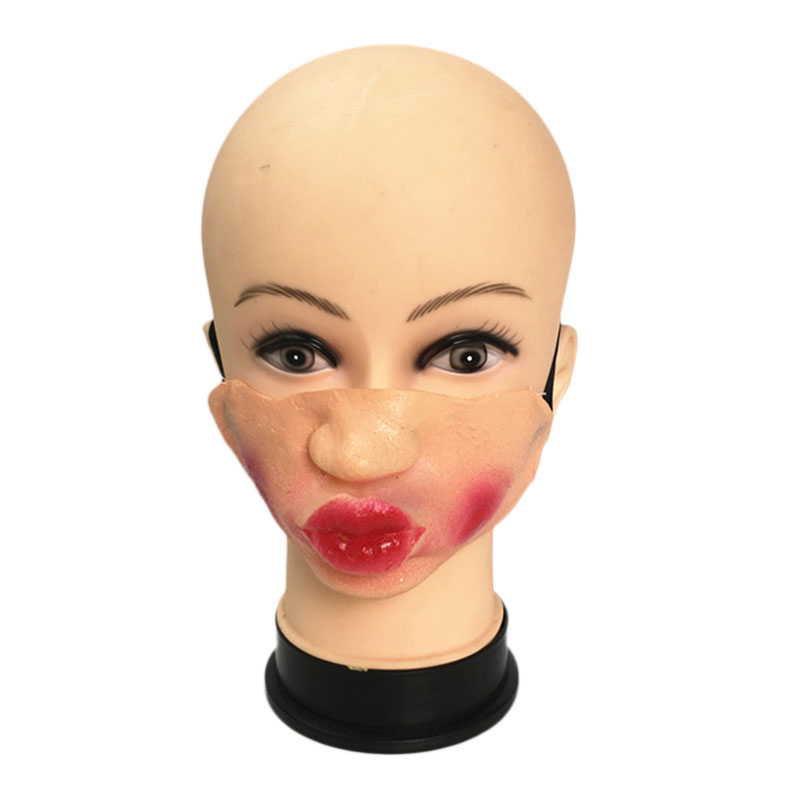Halloween Horror Funny Performance Dress Up Half Face Mask Exaggerated Expression