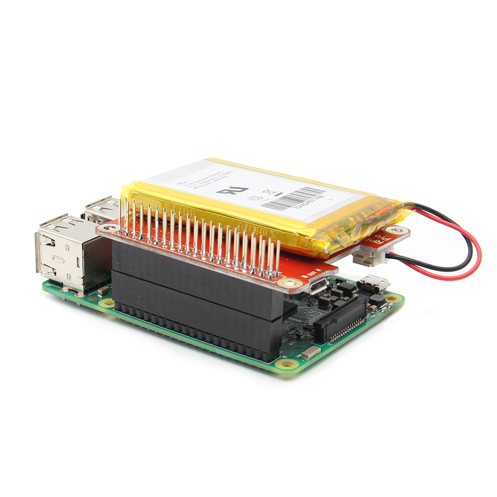 

Geekworm Power Pack Pro V1.1 Lithium Battery Power Source UPS HAT Expansion Board For Raspberry Pi Support I2C / Android Phone Pad Charging