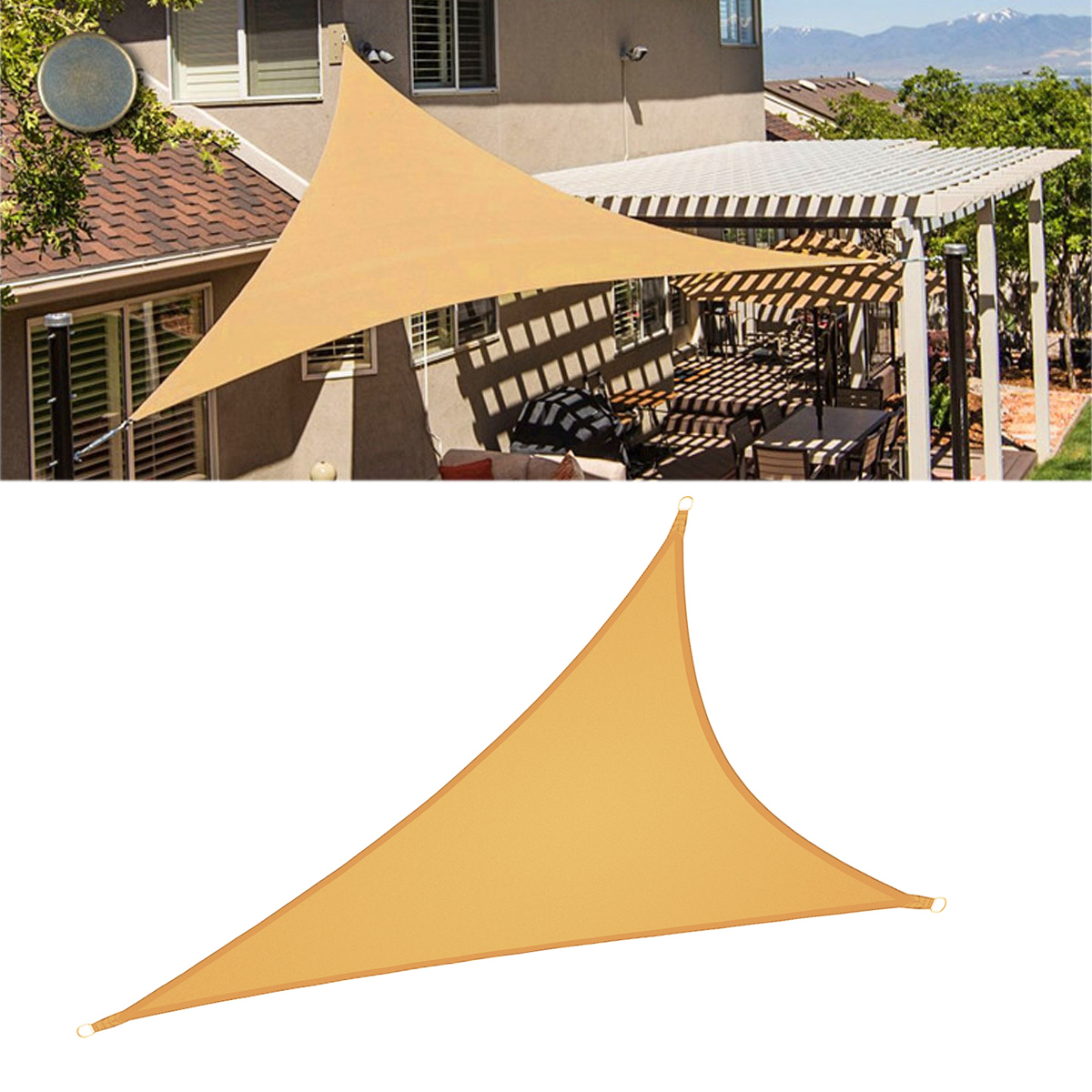 

Треугольник Водонепроницаемы Тент Sunshade Sail Сад Патио Тент Canopy Sunscreen UV На открытом воздухе Кемпинг