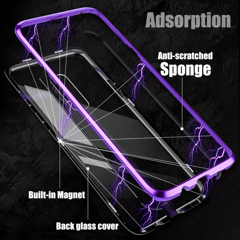 Bakeey Magnetic Adsorption Metal Clear Glass Protective Case for Samsung Galaxy S9/S9 Plus 21